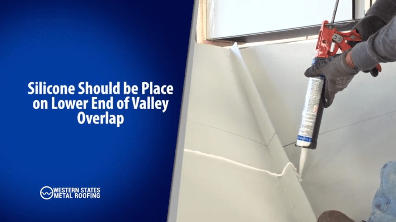 Open Valley Trim Installation On A Metal Roof For An Exposed Fastener Panel